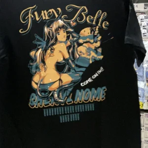 Cospa  Macross F Nose Art Sheryl T-Shirt Black 8072-2639  L size: Length 73cm, Width 55cm, Sleeve length 22cm 292863