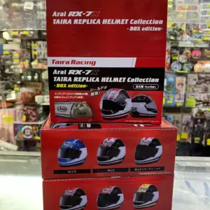 TAIRA RACING 盒玩 ARAI RX-7X TAIRA REPLICA HELMET COLLECTION -盒玩裝-(連頭盔收藏盒及袋) BOX OF 6 54013