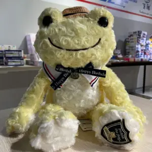 Pickles-the -frog かえるのピクルス 小青蛙 黃色HAPPY BIRTHDAY 大公仔 182555