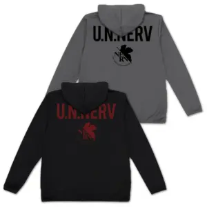 預訂 (2025年10月23日截) COSPA EVANGELION U.N.NERV 薄款乾爽連帽衫 (Black/Gray) [再販] (可選Size) (訂價:$435) CP0135-0299