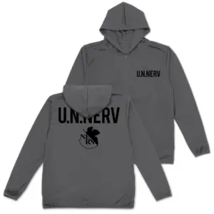 預訂 (2025年10月23日截) COSPA EVANGELION U.N.NERV 薄款乾爽連帽衫 (Black/Gray) [再販] (可選Size) (訂價:$435) CP0135-0299