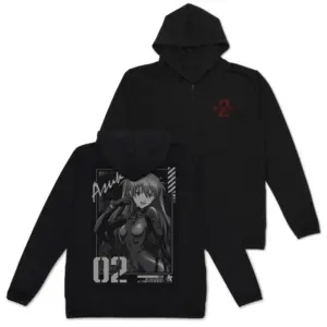 預訂 (2025年10月23日截) COSPA EVANGELION 明日香 薄款乾爽連帽衫 (Black/Gray) [再販] (可選Size) (訂價:$435) CP0135-0301