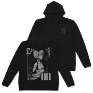預訂 (2025年10月23日截) COSPA EVANGELION 綾波麗 薄款乾爽連帽衫 (Black/Gray) [再販] (可選Size) (訂價:$435) CP0135-0302