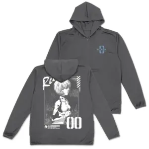 預訂 (2025年10月23日截) COSPA EVANGELION 綾波麗 薄款乾爽連帽衫 (Black/Gray) [再販] (可選Size) (訂價:$435) CP0135-0302