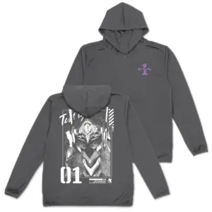 預訂 (2025年10月23日截) COSPA EVANGELION 初號機 薄款乾爽連帽衫 (Black/Gray) [再販] (可選Size) (訂價:$435) CP0135-0303