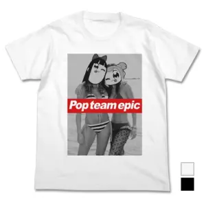 預訂 (2025年10月30日截) COSPA POP TEAM EPIC POP子 & PIPI美 水著Ver. T恤 (White/Black) [再販] (可選Size) (訂價:$218) CP6298-3083