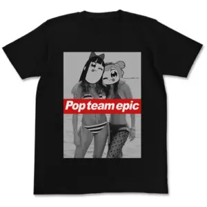 預訂 (2025年10月30日截) COSPA POP TEAM EPIC POP子 & PIPI美 水著Ver. T恤 (White/Black) [再販] (可選Size) (訂價:$218) CP6298-3083
