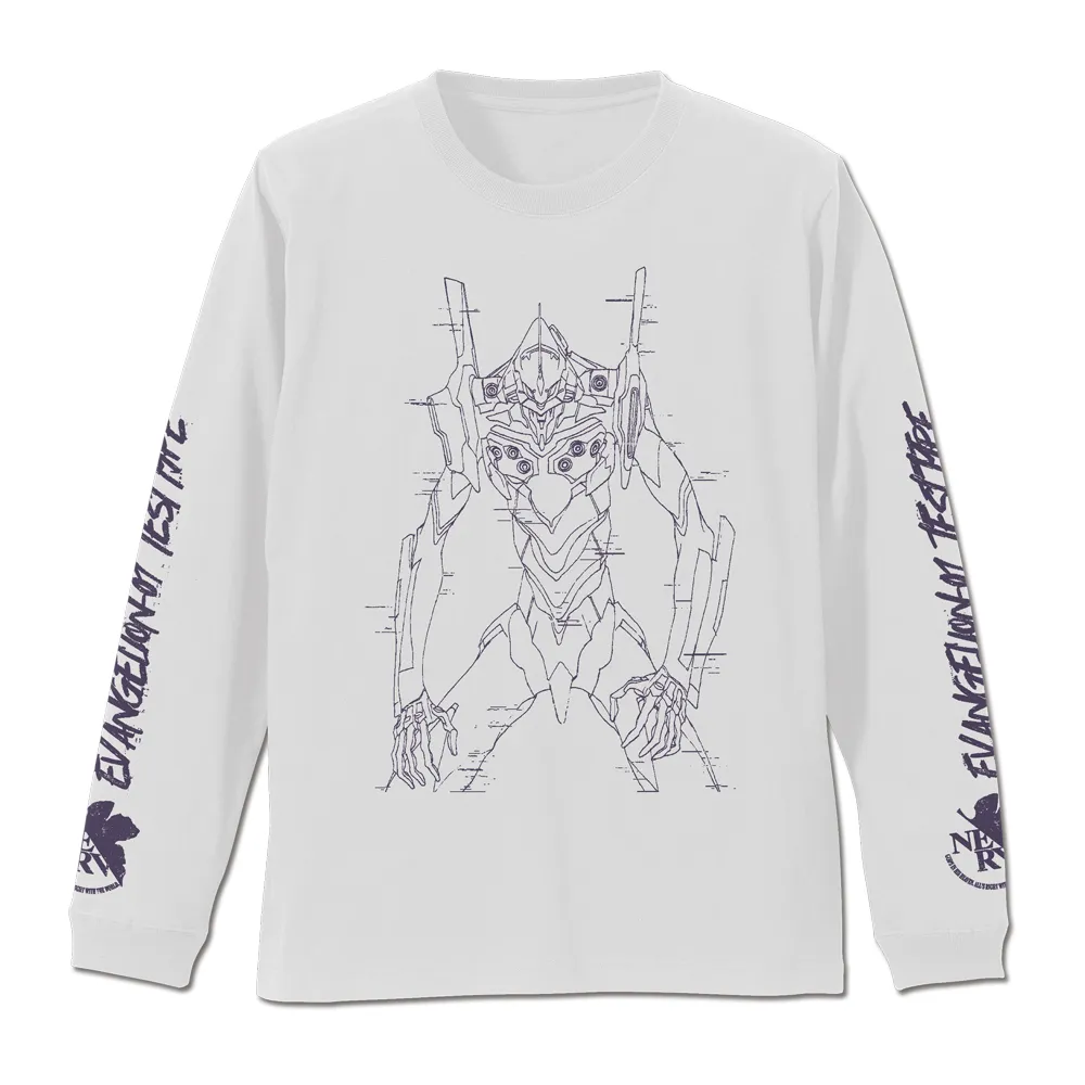 預訂 (2025年11月13日截) COSPA EVANGELION 初號機 長袖T恤 (White/Sumi) (可選SIZE) (訂價:$293) CP0135-2225 - Image 3